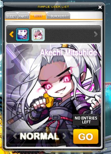 MapleStory Akechi Mitsuhide Boss and Prequest .
